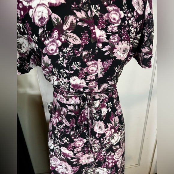 Free Press Floral Wrap Dress Flowy Lorelei Gilmore Girls romantic feminine maxi - Picture 8 of 13